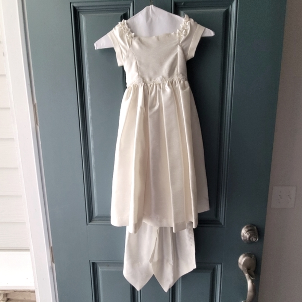 Beautiful ivory flower girl dress